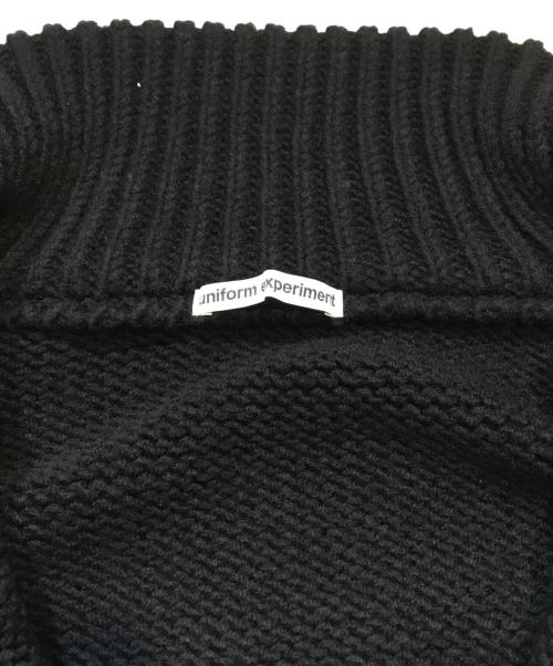 uniform experiment（ユニフォームエクスペリメント）uniform experiment (ユニフォームエクスペリメント) HALF ZIP SWEATER/ハーフジップセーター ブラック サイズ:3の古着・服飾アイテム