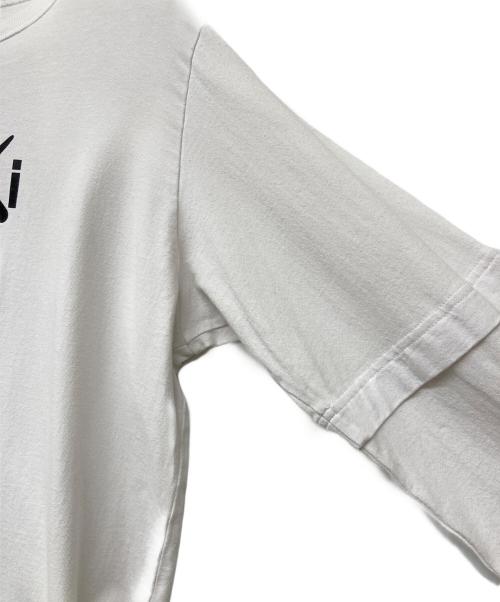 sacai（サカイ）sacai (サカイ) KAWS (カウズ) Flock Print Long Sleeve T-Shirt ホワイト サイズ:3の古着・服飾アイテム