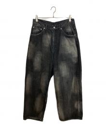 ANCELLM（アンセルム）の古着「AGING WIDE DENIM PANTS」｜ブラック