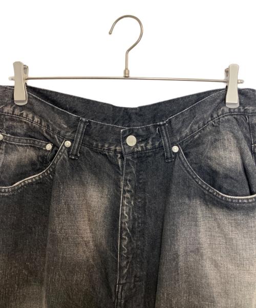 ANCELLM（アンセルム）ANCELLM (アンセルム) AGING WIDE DENIM PANTS ブラック サイズ:2の古着・服飾アイテム