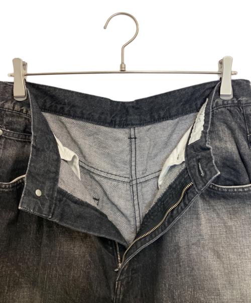 ANCELLM（アンセルム）ANCELLM (アンセルム) AGING WIDE DENIM PANTS ブラック サイズ:2の古着・服飾アイテム