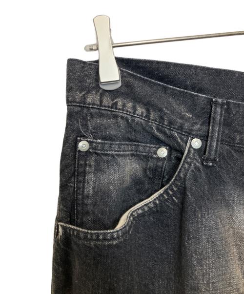 ANCELLM（アンセルム）ANCELLM (アンセルム) AGING WIDE DENIM PANTS ブラック サイズ:2の古着・服飾アイテム