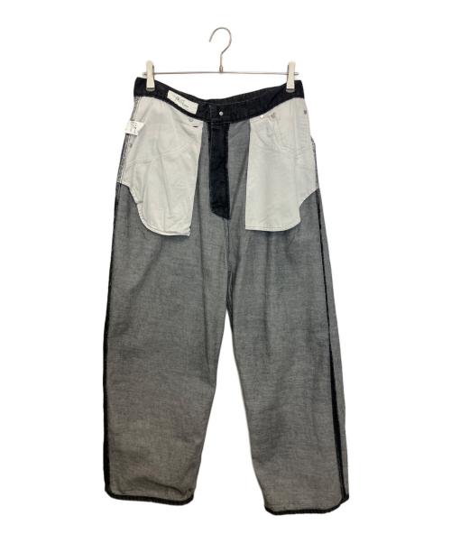 ANCELLM（アンセルム）ANCELLM (アンセルム) AGING WIDE DENIM PANTS ブラック サイズ:2の古着・服飾アイテム