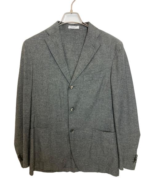 BOGLIOLI（ボリオリ）BOGLIOLI (ボリオリ) シルクリネンテーラードジャケット グレー サイズ:48の古着・服飾アイテム