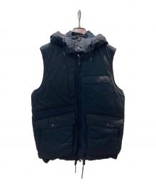 WHITE MOUNTAINEERING（ホワイトマウンテ二アニング）の古着「PERTE×E/W Viyella Down Vest」｜ブラック