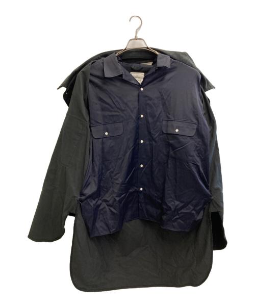 Maison MIHARA YASUHIRO（メゾン ミハラ ヤスヒロ）Maison MIHARA YASUHIRO (メゾン ミハラ ヤスヒロ) OVER SHIRTS ネイビー サイズ:46の古着・服飾アイテム
