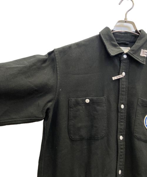 Maison MIHARA YASUHIRO（メゾン ミハラ ヤスヒロ）Maison MIHARA YASUHIRO (メゾン ミハラ ヤスヒロ) CUT OFF FLANNEL SHIRT ブラック サイズ:46の古着・服飾アイテム