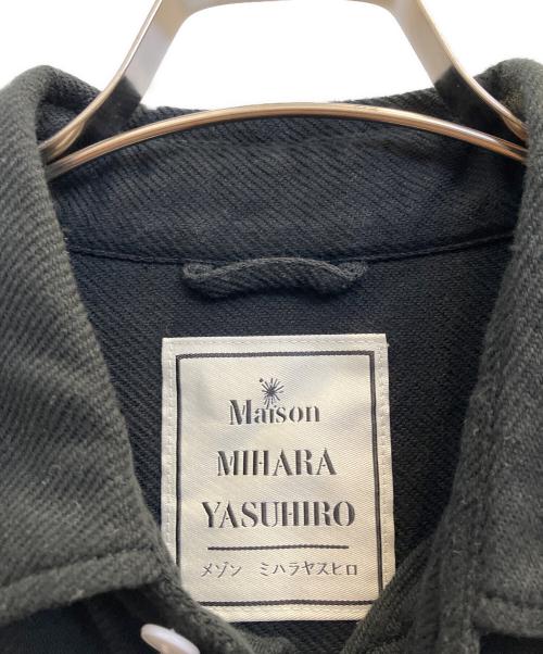 Maison MIHARA YASUHIRO（メゾン ミハラ ヤスヒロ）Maison MIHARA YASUHIRO (メゾン ミハラ ヤスヒロ) CUT OFF FLANNEL SHIRT ブラック サイズ:46の古着・服飾アイテム