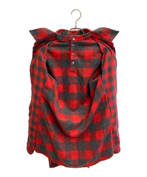 Y/PROJECT（ワイ プロジェクト）Y/PROJECT (ワイ プロジェクト) Double Layered Flannel Shirt SHIRT レッド サイズ:XXSの古着・服飾アイテム