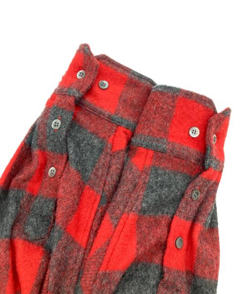 Y/PROJECT（ワイ プロジェクト）Y/PROJECT (ワイ プロジェクト) Double Layered Flannel Shirt SHIRT レッド サイズ:XXSの古着・服飾アイテム