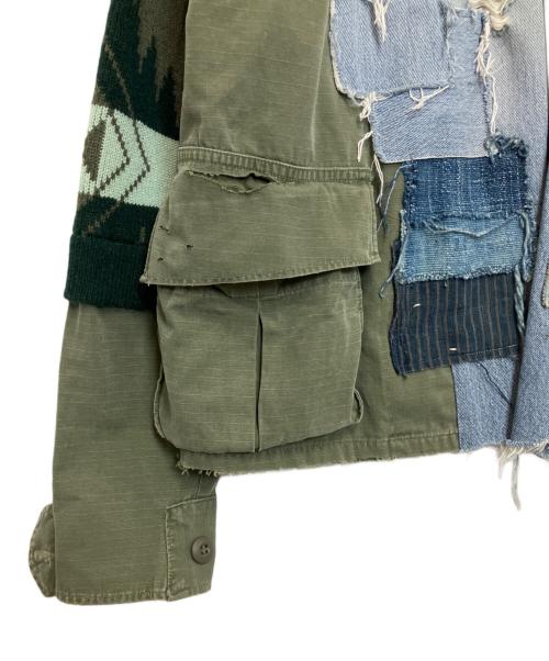 GREG LAUREN（グレッグローレン）GREG LAUREN (グレッグローレン) ALANUI (アラヌイ) Panelled Denim And Cashmere Cardigan マルチカラー サイズ:XSの古着・服飾アイテム