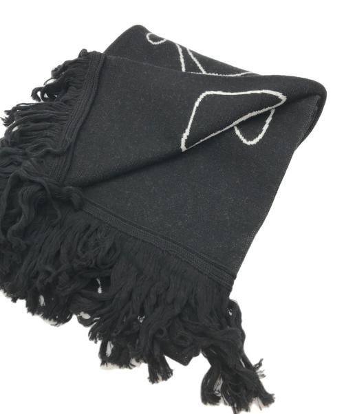 OFFWHITE（オフホワイト）OFFWHITE (オフホワイト) アローズプリントマフラー ブラックの古着・服飾アイテム