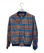 BEAMS PLUSビームスプラス）の古着「コーデュロイ チェック スポーツ ブルゾン」｜ネイビー×オレンジ