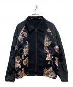 glambグラム）の古着「フロリアリバーシブルジャケット」｜ブラック