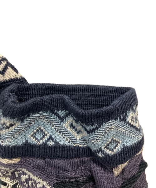 Coogi（クージー）Coogi (クージー) 3Dニットカーディガン ブルー サイズ:Ｓの古着・服飾アイテム