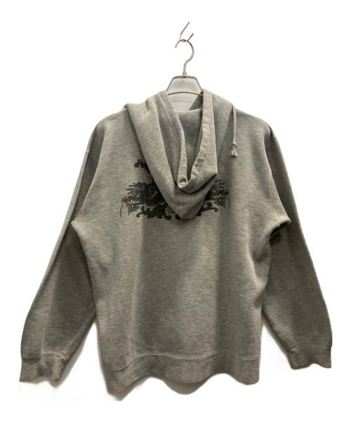stussy（ステューシー）stussy (ステューシー) ドラゴンプリントパーカー グレー サイズ:Мの古着・服飾アイテム