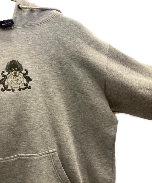 stussy（ステューシー）stussy (ステューシー) ドラゴンプリントパーカー グレー サイズ:Мの古着・服飾アイテム