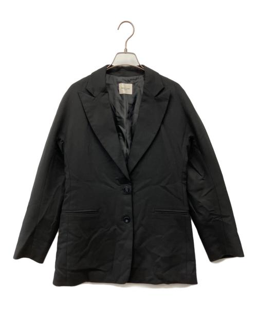 Demi-Luxe Beams（デミルクス ビームス）Demi-Luxe BEAMS (デミルクス ビームス) 二重織り テーラードジャケット ブラック サイズ:36の古着・服飾アイテム