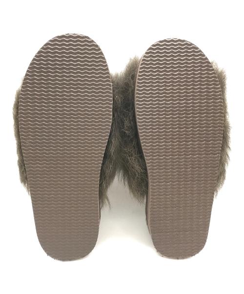 SHEPHERD（シェパード）SHEPHERD (シェパード) ファーサンダル ブラウン サイズ:36の古着・服飾アイテム