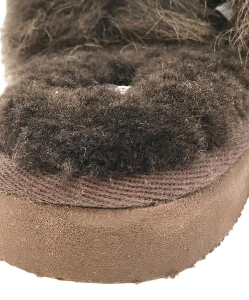 SHEPHERD（シェパード）SHEPHERD (シェパード) ファーサンダル ブラウン サイズ:36の古着・服飾アイテム