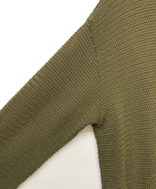 WANSIE WORKWEAR & UNIFORM（ワンジーワークウェアアンドユニフォーム）WANSIE WORKWEAR & UNIFORM (ワンジーワークウェアアンドユニフォーム) WATER PROOF MESH CREW NECK KNIT カーキ サイズ:Lの古着・服飾アイテム