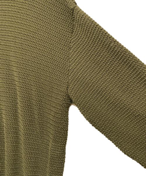 WANSIE WORKWEAR & UNIFORM（ワンジーワークウェアアンドユニフォーム）WANSIE WORKWEAR & UNIFORM (ワンジーワークウェアアンドユニフォーム) WATER PROOF MESH CREW NECK KNIT カーキ サイズ:Lの古着・服飾アイテム