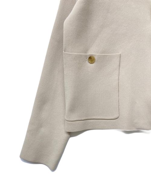 quaranciel（カランシエル）quaranciel (カランシエル) ノーカラー クラシカル ジャケット カーディガン ベージュ サイズ:Fの古着・服飾アイテム