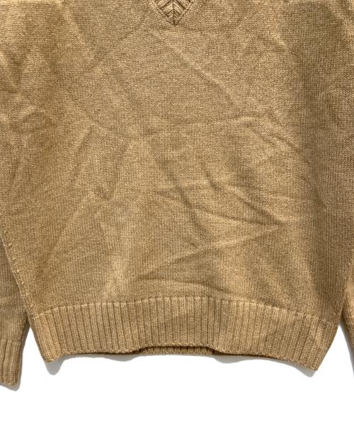 Plage（プラージュ）Plage (プラージュ) CAMEL WOOLVネックプルオーバー ブラウン サイズ:FREEの古着・服飾アイテム
