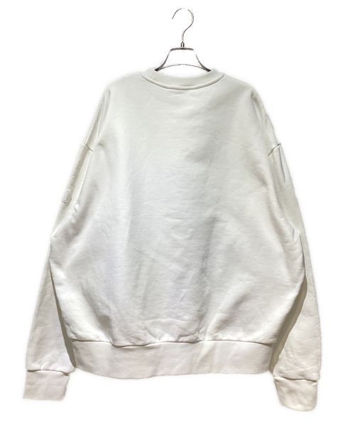 MONCLER（モンクレール）MONCLER (モンクレール) スパンコールロゴクルーネックスウェット ホワイト サイズ:XXLの古着・服飾アイテム