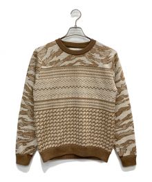 THE INOUE BROTHERS×edition（イノウエブラザーズ×エディション）の古着「アルパカジャガードニット」｜ブラウン