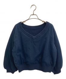 Diagram（ダイアグラム）の古着「オーバーチュールニットトップ」｜ネイビー