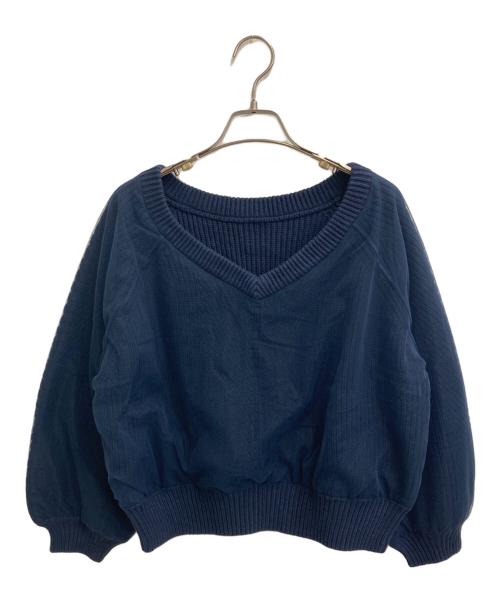Diagram（ダイアグラム）Diagram (ダイアグラム) オーバーチュールニットトップ ネイビー サイズ:36 未使用品の古着・服飾アイテム