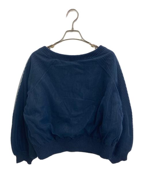 Diagram（ダイアグラム）Diagram (ダイアグラム) オーバーチュールニットトップ ネイビー サイズ:36 未使用品の古着・服飾アイテム