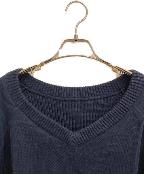 Diagram（ダイアグラム）Diagram (ダイアグラム) オーバーチュールニットトップ ネイビー サイズ:36 未使用品の古着・服飾アイテム