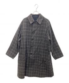 ANATOMICA（アナトミカ）の古着「リバーシブル チェック シングルラグランコート」｜ブラウン×ブラック