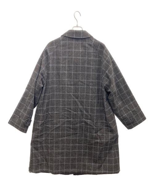 ANATOMICA（アナトミカ）ANATOMICA (アナトミカ) リバーシブル チェック シングルラグランコート ブラウン×ブラック サイズ:44の古着・服飾アイテム