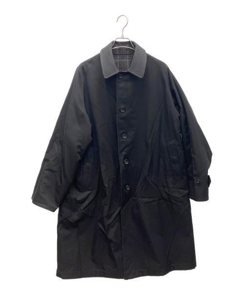 ANATOMICA（アナトミカ）ANATOMICA (アナトミカ) リバーシブル チェック シングルラグランコート ブラウン×ブラック サイズ:44の古着・服飾アイテム