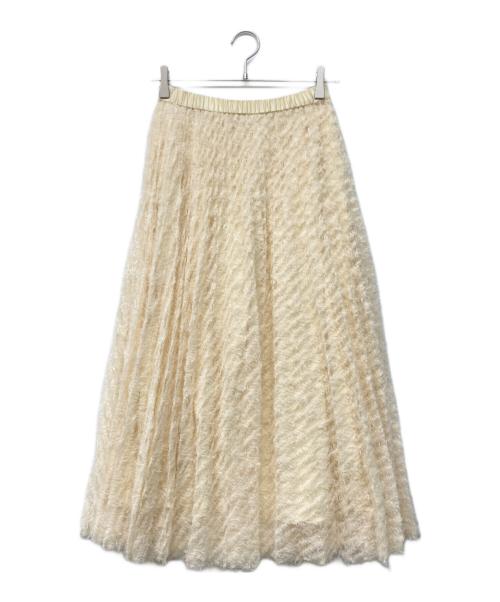 Diagram（ダイアグラム）Diagram (ダイアグラム) フェザーチュールプリーツスカート アイボリー サイズ:36の古着・服飾アイテム