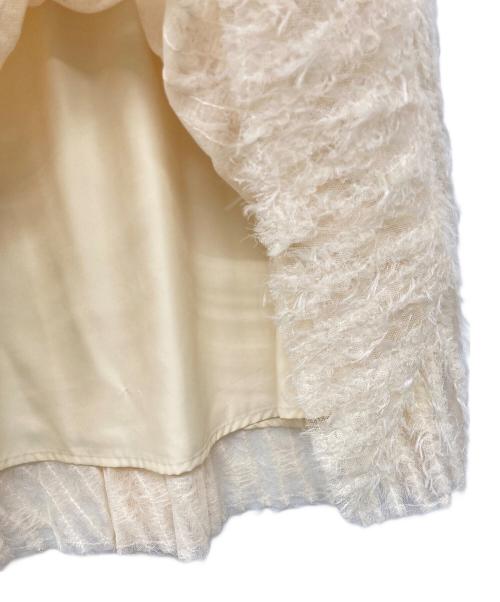 Diagram（ダイアグラム）Diagram (ダイアグラム) フェザーチュールプリーツスカート アイボリー サイズ:36の古着・服飾アイテム