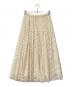 Diagram（ダイアグラム）の古着「フェザーチュールプリーツスカート」｜アイボリー