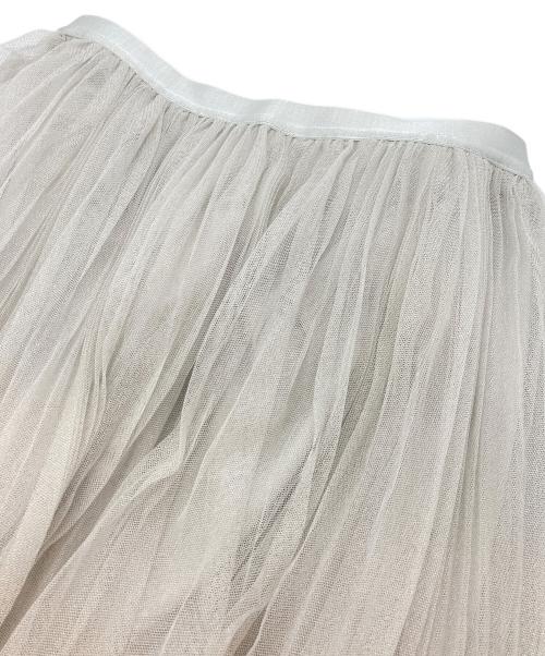 BALLSEY（ボールジィ）BALLSEY (ボールジィ) ラメチュール ティアードプリーツスカート ライトグレー サイズ:36の古着・服飾アイテム