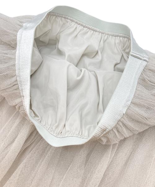 BALLSEY（ボールジィ）BALLSEY (ボールジィ) ラメチュール ティアードプリーツスカート ライトグレー サイズ:36の古着・服飾アイテム