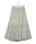 BALLSEY（ボールジィ）の古着「ラメチュール ティアードプリーツスカート」｜ライトグレー