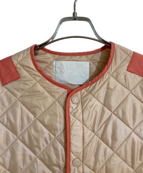 MYLAN（マイラン）MYLAN (マイラン) 2Wayキルティングコート ピンク サイズ:FREEの古着・服飾アイテム