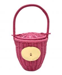 patou（パトゥ）の古着「ウィッカー バケツバッグ」｜ピンク