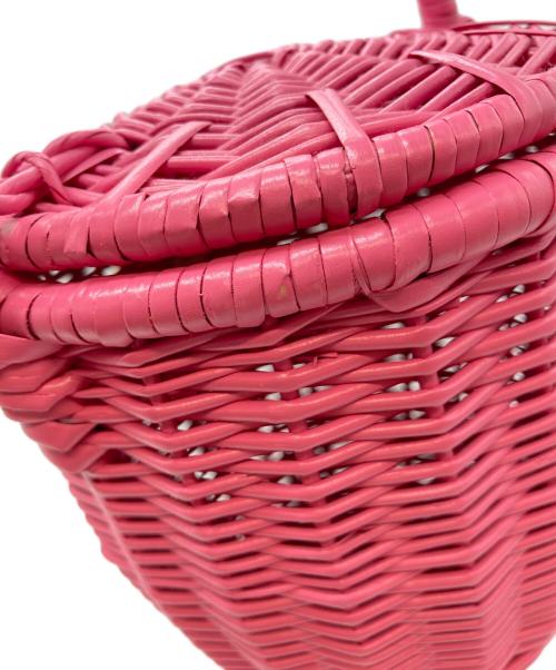 patou（パトゥ）patou (パトゥ) ウィッカー バケツバッグ ピンクの古着・服飾アイテム