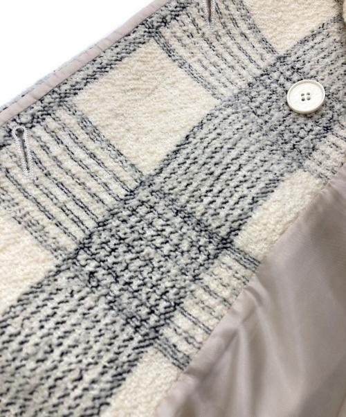 STUNNING LURE（スタニングルアー）STUNNING LURE (スタニングルアー) ツイードロングコート アイボリーの古着・服飾アイテム