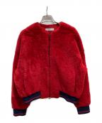 INES & MARECHALイネス・エ・マレシャル）の古着「ムートンジャケット」｜レッド