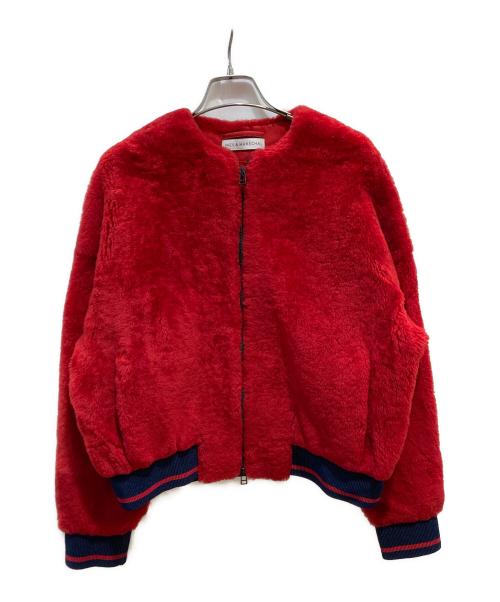 INES & MARECHAL（イネス・エ・マレシャル）INES & MARECHAL (イネス・エ・マレシャル) ムートンジャケット レッド サイズ:34の古着・服飾アイテム