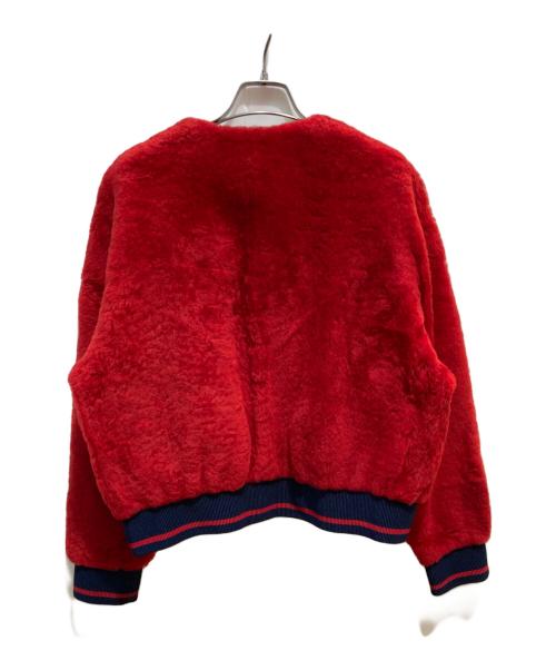 INES & MARECHAL（イネス・エ・マレシャル）INES & MARECHAL (イネス・エ・マレシャル) ムートンジャケット レッド サイズ:34の古着・服飾アイテム